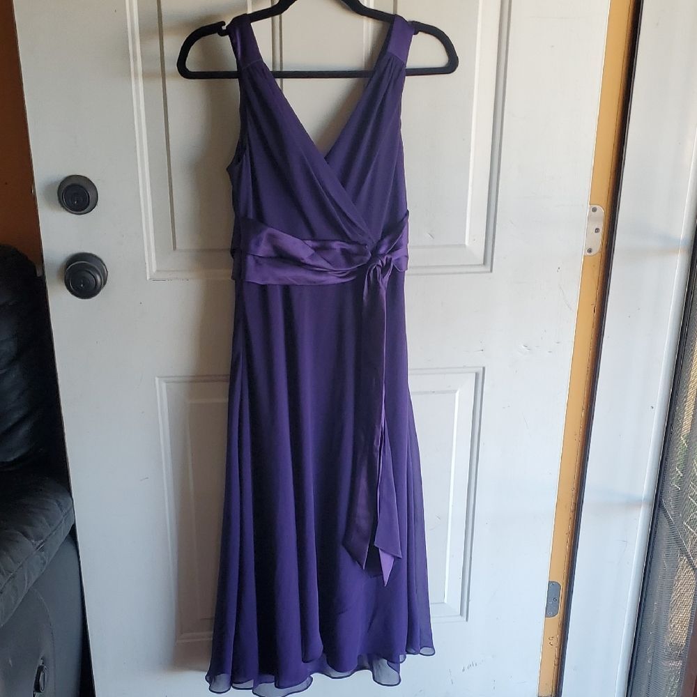 Evan-Picone Purple Sleeveless Dress